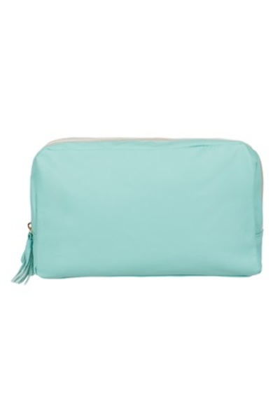 Zumzeria Beige Green Base Purse with 2 Pockets & Zipper with Tassels 30x8.5x19cm