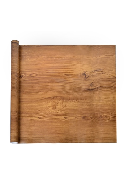 Zumzeria Folie adezivă PVC cu model lemn pentru mobilier, rolă colorată 150x45cm