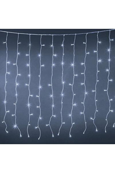 Zumzeria 360 LED Curtain Light Set with Indoor & Outdoor Programs 5m - Cool W...