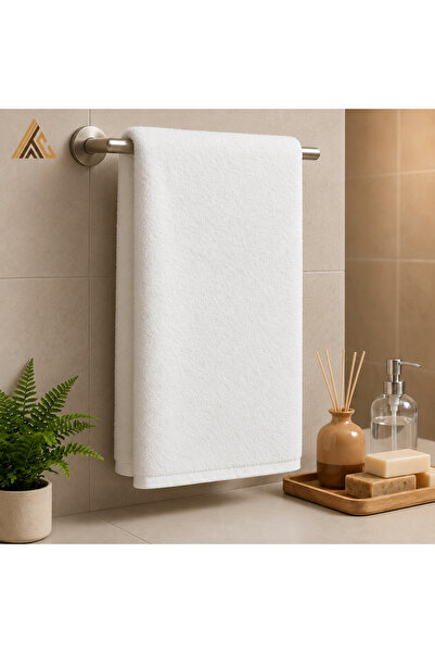 Arabian Threads Classic White Bath Towel – 100% Cotton, Ultra Soft & Absorben...