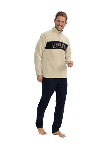 U.S. Polo Assn. Men's Long Sleeve Fleece Two Thread Tracksuit Pajama Set S25826