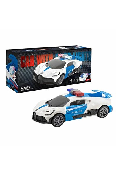 PopŞeker 24 cm Bugatti Polis Arabası - Otomatik Kapı Açılan Işıklı Müzikli Oy...