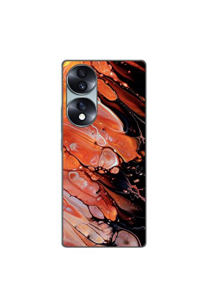OEM Husa compatibila cu Honor 70 Silicon Gel Tpu Model Abstract Lava Flow