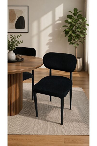 Modern Style Home Yüksek Konforlu Modern Kumaşlı Metal Gövdeli Sandalye