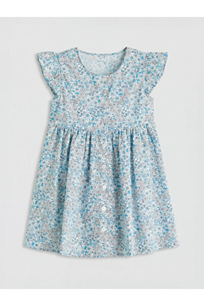 LC Waikiki Quality Pieces from Çelebi Store Floral Linen Look Dress for Girls