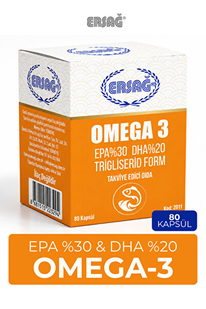 Ersağ Omega 3 Takviye Edici Gıda 60 Kapsül