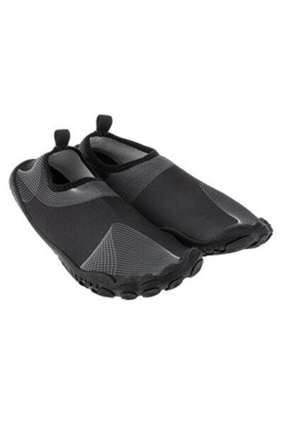 Zumzeria Black and White Beach and Water Flip Flops with Linear Design for Men