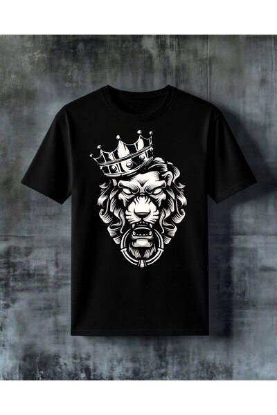 COMVİCHO Lion King Tac Printed Oversize T-Shirt