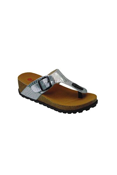 OEM Tsimpolis Shoes SD4912-3 Γυναικεία Παντόφλα Από Τεχνόδερμα Ασημί