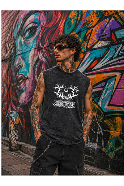 FREAK T-SHIRT تي شيرت لورنا شور ديثكور فينتاج بدون أكمام مطبوع بتقنية DTF