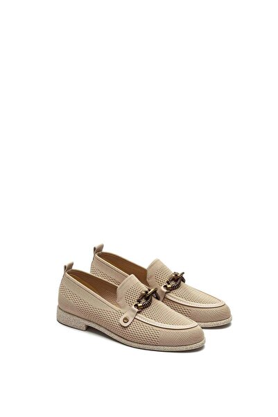 Kadın Günlük Loafer Makosen Tokalı Triko Ayakkabı 12200