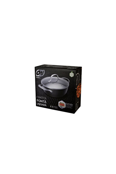 Oti Cratita fonta fagure, 24cm, cu capac din sticla, 3.5 l