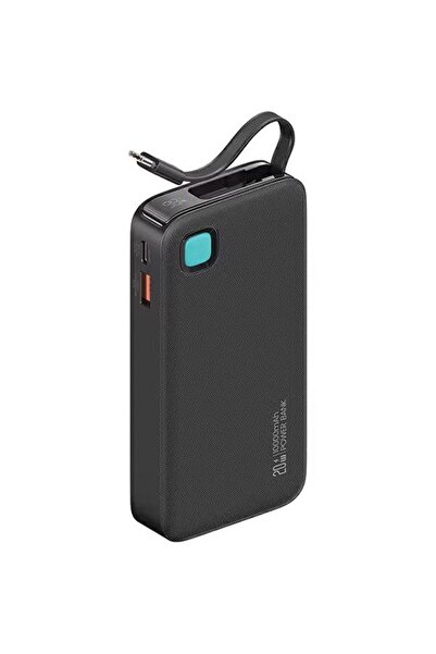 Usams Powerbank cu cablu USB-C retractabil 10000 mAh PD 20W Încărcare rapidă ...