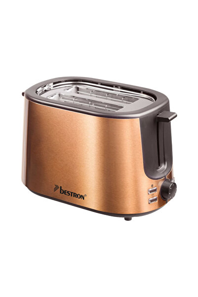 bestron Copper Collection Toaster 1000W, 2 Slots, 7 Toasting Levels, Crumb Dr...