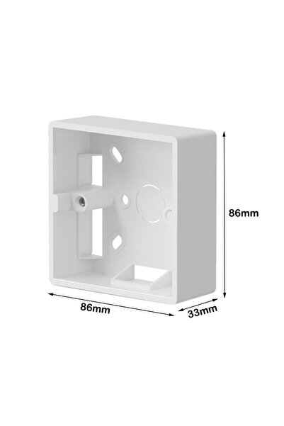 Choice 33mm 220V New PVC Switch Installation Box White 86 Type Switch Socket ...