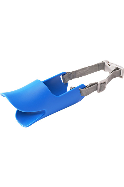 Choice S Blue Dog Muzzle Silicone Duck Muzzle Mask for Pet Dogs Anti Bite Sto...