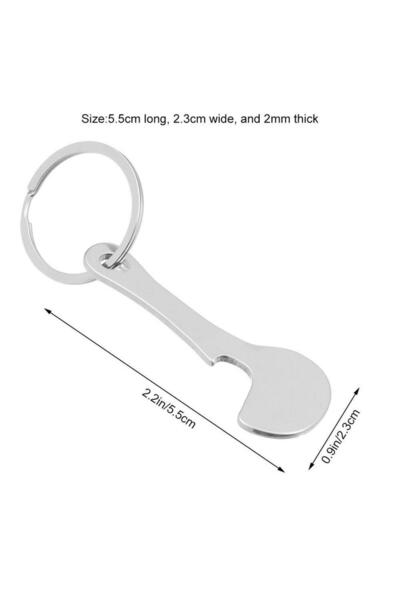 Choice1 as picture Cart Coin Keychain Reusable Market Shopping Supplies Groce...