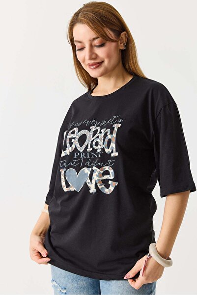 Raneel Kazançlı Alışveriş Women's crew neck relaxed fit short sleeve t-shirt ...