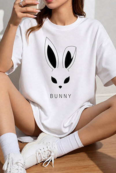 Velostra Women's Bunny Printed Oversize Comfortable Special Design Daily Use ...