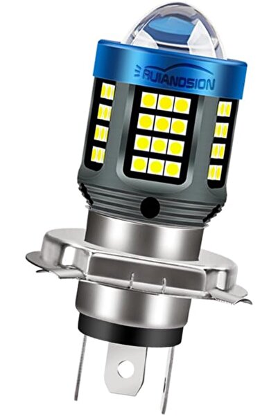 Ruan Bec LED H4 MOTO cu două faze 3030 cu 61 LED-uri SMD, temperatură 6000K, ...