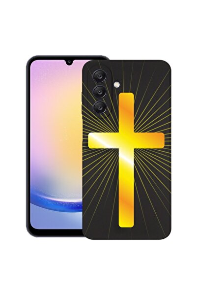 bestcase ¬Æ Husa pentru Samsung Galaxy A36, Golden Cross, Slim Silicon 0.8MM,...
