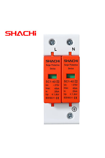 choice2 AC 275V 2P 20-40KA SHACHI 2P AC Surge Protector SPD Surge Protection ...