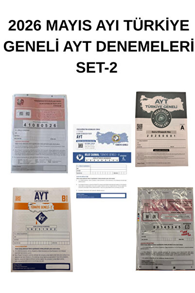 Üç Dört Beş Yayıncılık 2026 MAYIS AYI TÜRKİYE GENELİ AYT DENEMELERİ SET-2