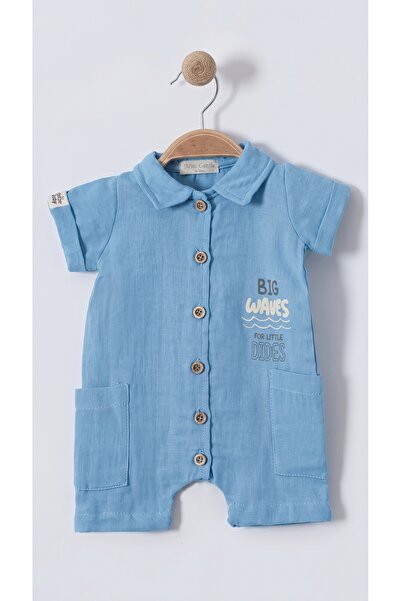 Baby shine Turkish 100% Linen (Muslin) Soft Summer Jumpsuit - 2127