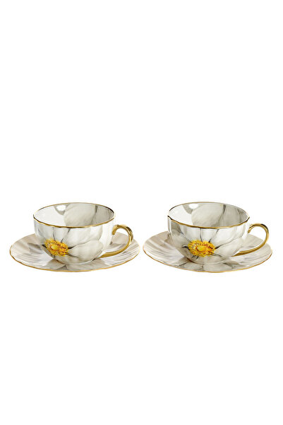 meli melo Set 2 cesti cu farfurii si model floral in relief