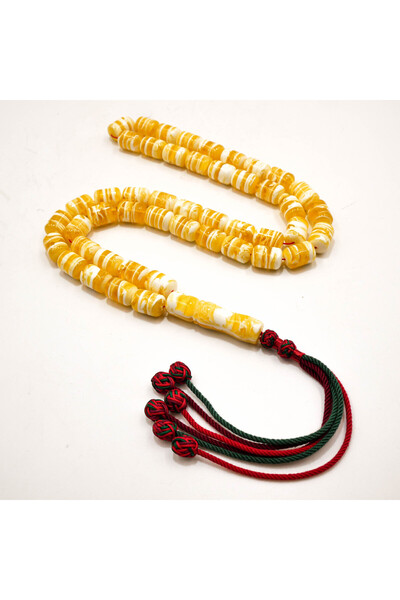 Generic Luxury Amber Limitation Premium Mastic Tasbih 45 Beads | Yellow White...