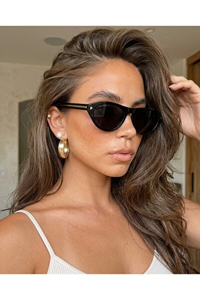 funeyes Parodi Black Unisex Popular Sunglasses with Sap Gold Accessories, 100...