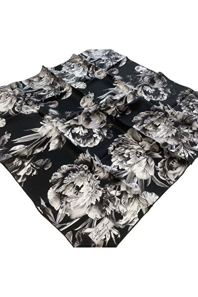 LA BOUTIQUE Sura Silk Scarf Magenta Floral Pattern 2556 - 08