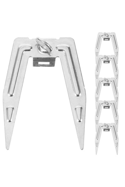 Choice Silver 6 Sets Stainless Steel Rotating Roasting Fork Shaft Assembly Ch...