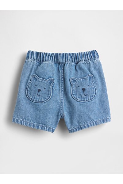 GAP Bebek Mavi Brannan Bear Cepli Pull-On Denim Şort