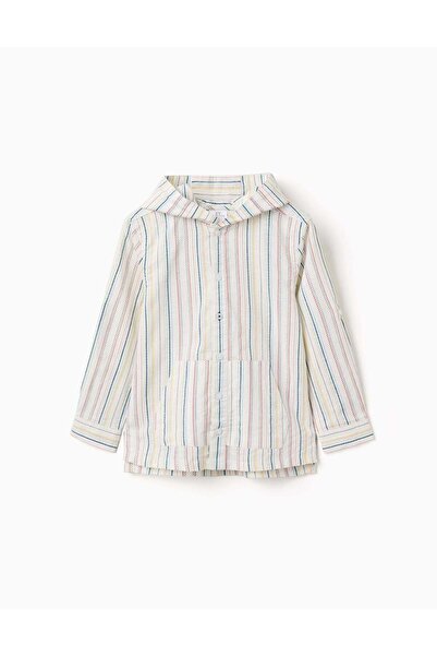 Ziddy Long Sleeve Cotton Shirt With Stripes B&S For Boys Multicolour