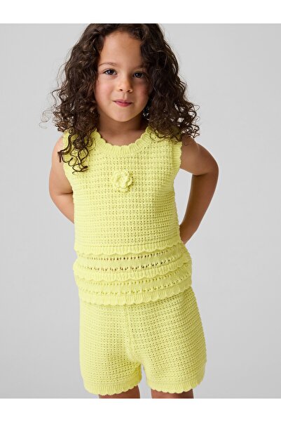 GAP Kız Bebek Sarı Crochet Askılı Üst