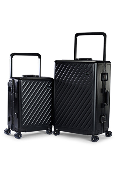LİMRA Luxury Travel Luggage Set 2 Pieces Durable Pc Material Double Wheels 27...