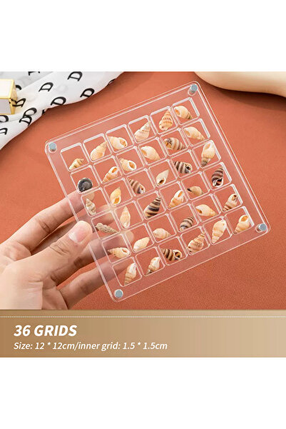 Choice1 1pc 36 grids Multi-Compartment Storage Box, Nail Art, Small Diamonds,...