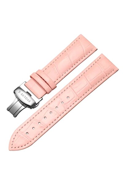 Evolve-x ® leather smartwatch strap, 20mm, Quick release system, butterfly me...