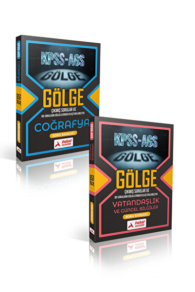 Paraf Akademi KPSS-AGS GÖLGE COĞRAFYA-VATANDAŞLIK ve GÜNCEL BİLGİLER SORU BAN...