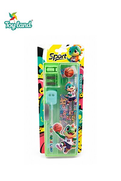 TOY LAND Basketball Theme Pencil Box Set with LED Table Lamp, Sharpener and S...