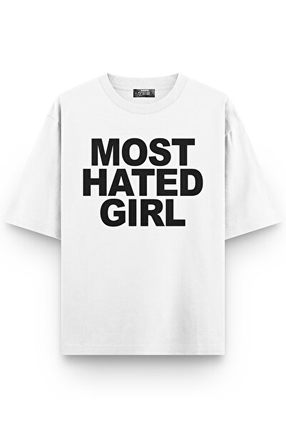 3 ROPE Most Hated Girl Printed Oversize Unisex T-Shirt