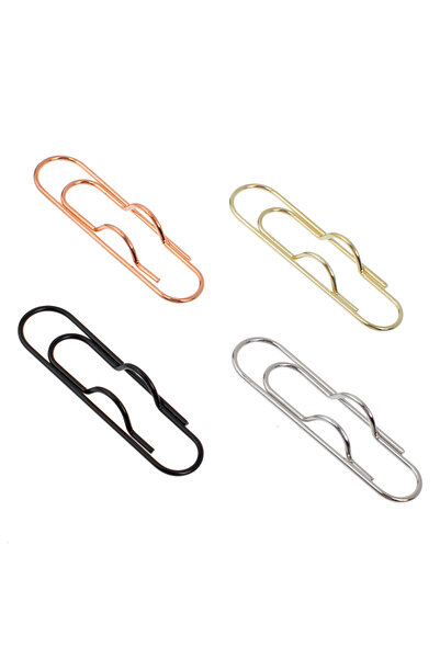 Zumzeria Metal Clips with Pen Holder - 4pcs