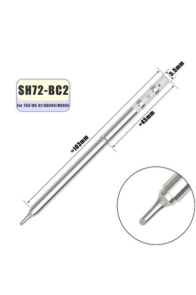 Choice5 SH72-BC2 رؤوس لحام SH72 لأجهزة T85 وT65 وGD300 وHS-01، مكواة لحام SH7...