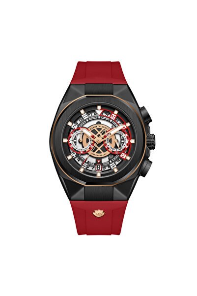 Kenneth Scott Men's Chronograph Black Dial Watch - K26103-BSRB