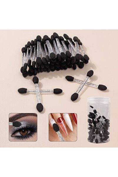 Choice black 50PCS double-headed sponge eyeshadow brush, multi-functional app...