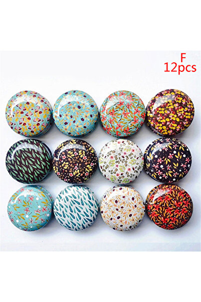 choice2 F 12pcs Mini Elegant Flower Tin Box DIY Candle Jar Balm Round Empty C...