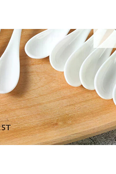 Choice 5PCS Porcelain Spoons Mini Kitchen Ceramic Tea Coffee Sugar Dessert Sp...