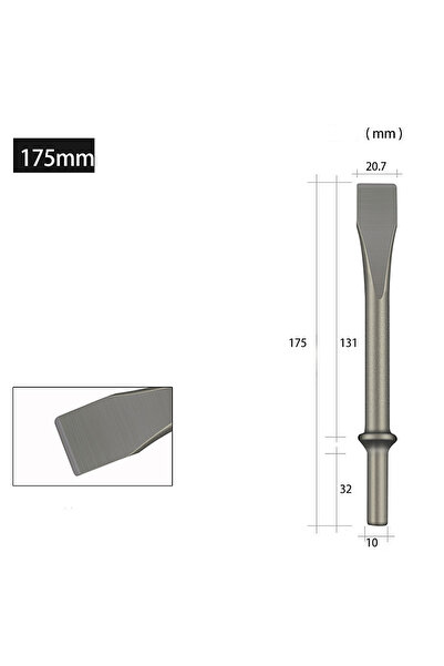 Choice5 رأس إزميل هوائي A-175MM مقاس 125/175 مم من الفولاذ الصلب، رأس مجرفة ه...