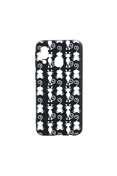 bestcase Husa Silicon Compatibila Cu Samsung Galaxy A40, Black Cat, rezistent...